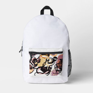 Poodle in flowers printed backpack