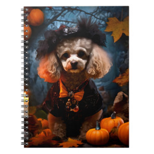 Poodle in Halloween Party Notebook