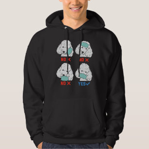 Poodle In Mask Funny Social Distancing Hoodie