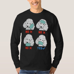 Poodle In Mask Funny Social Distancing T-Shirt