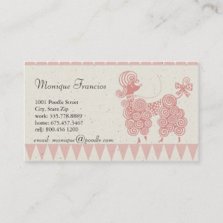 Poodle in Paris Business Card