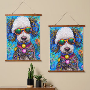 Poodle in Style Hanging Tapestry