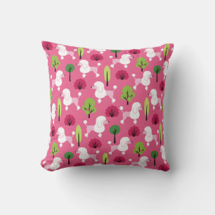 Poodle in the park cushion