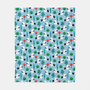 Poodle in the park fleece blanket
