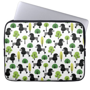 Poodle in the park laptop sleeve