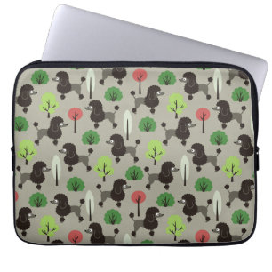 Poodle in the park laptop sleeve