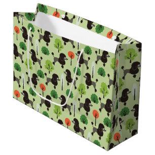 Poodle in the park large gift bag