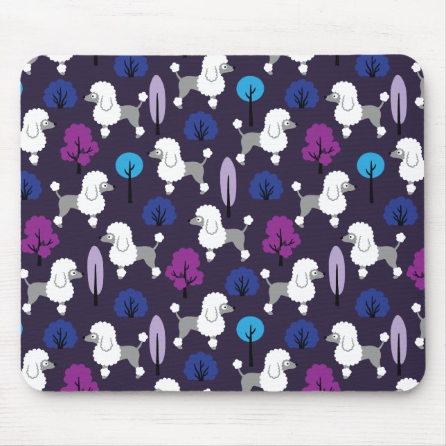 Poodle in the park mouse mat (Front)