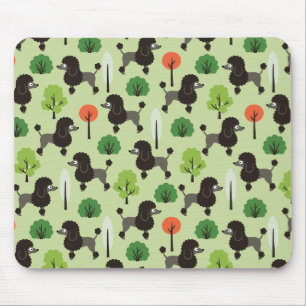 Poodle in the park mouse mat
