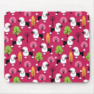 Poodle in the park mouse mat