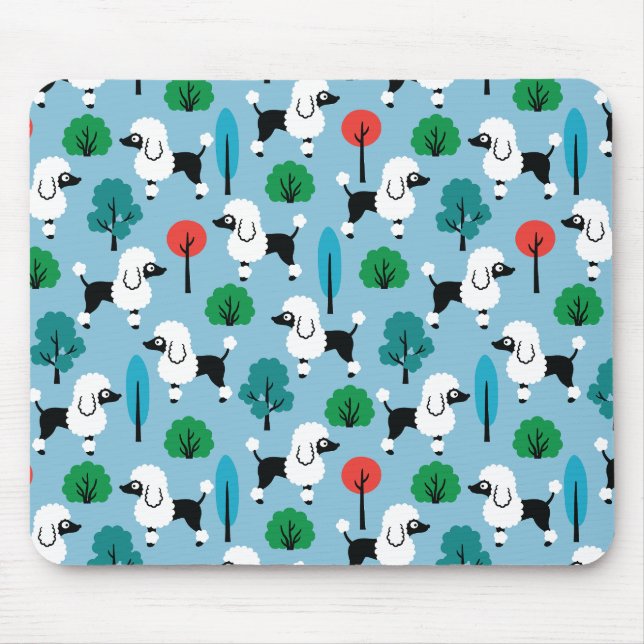 Poodle in the park mouse mat (Front)