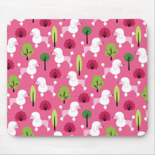 Poodle in the park mouse mat