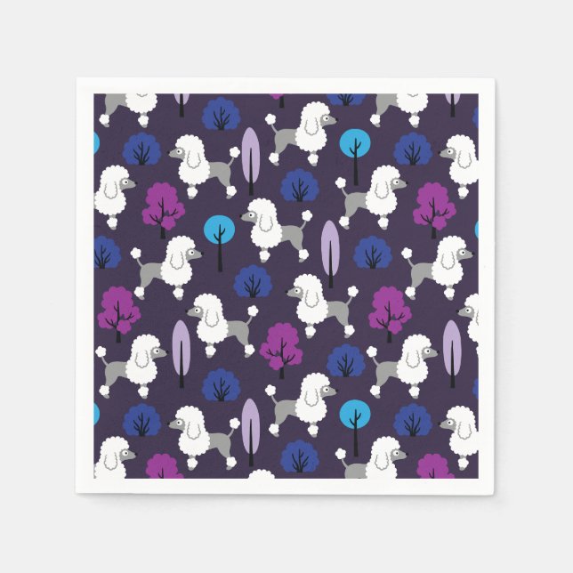 Poodle in the park napkin (Front)