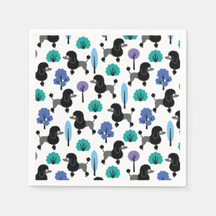 Poodle in the park napkin