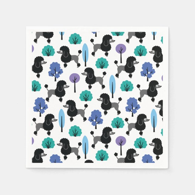 Poodle in the park napkin (Front)