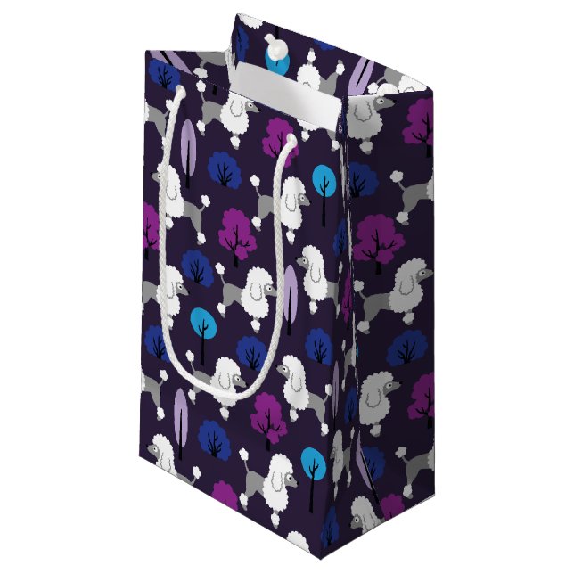 Poodle in the park. small gift bag (Front Angled)