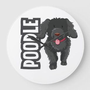 Poodle Large Clock