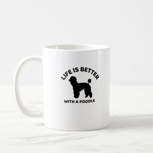 Poodle life coffee mug (Left)