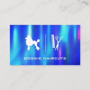 Poodle Logo Grooming Business Card