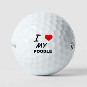 poodle love golf balls