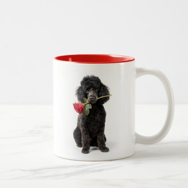 Poodle Love Two-Tone Coffee Mug (Right)