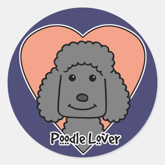 Poodle Lover Classic Round Sticker (Front)