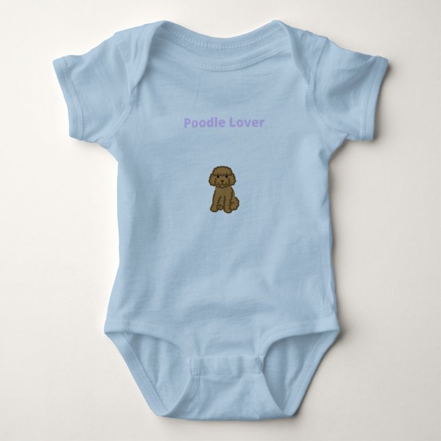 Poodle Lover - Poodle Baby Bodysuit (Front)