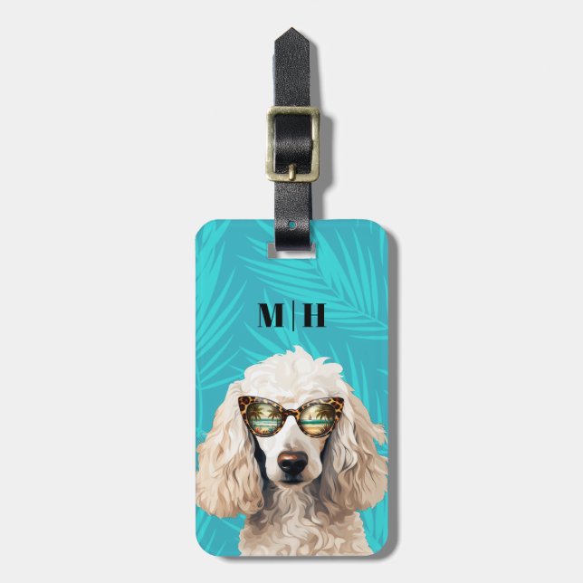 Poodle Luggage Tag (Front Vertical)