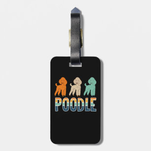 Poodle Luggage Tag