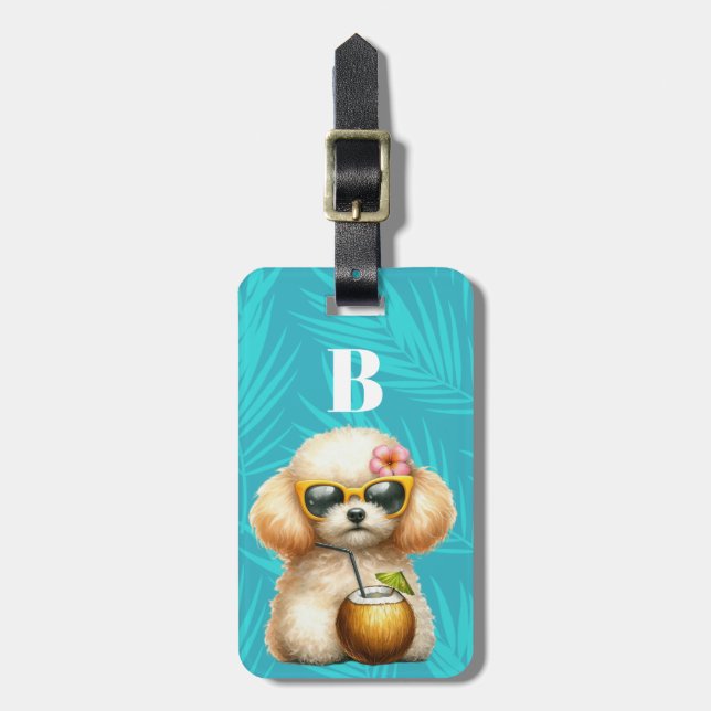 Poodle Luggage Tag (Front Vertical)