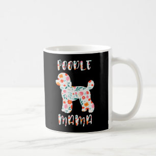 Poodle Mama Floral Dog Lover Coffee Mug