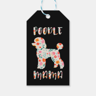 Poodle Mama Floral Dog Lover Gift Tags