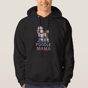Poodle Mama Pixel Art Cute Dog Owner Women Pet Lov Hoodie