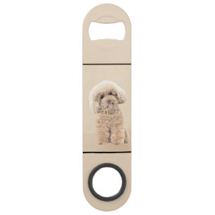 Poodle Miniature Toy Apricot Cream Brown Dog Art