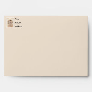 Poodle Miniature Toy Apricot Cream Brown Dog Art Envelope