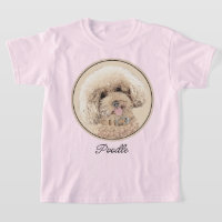 Poodle Miniature Toy Apricot Cream Brown Dog Art