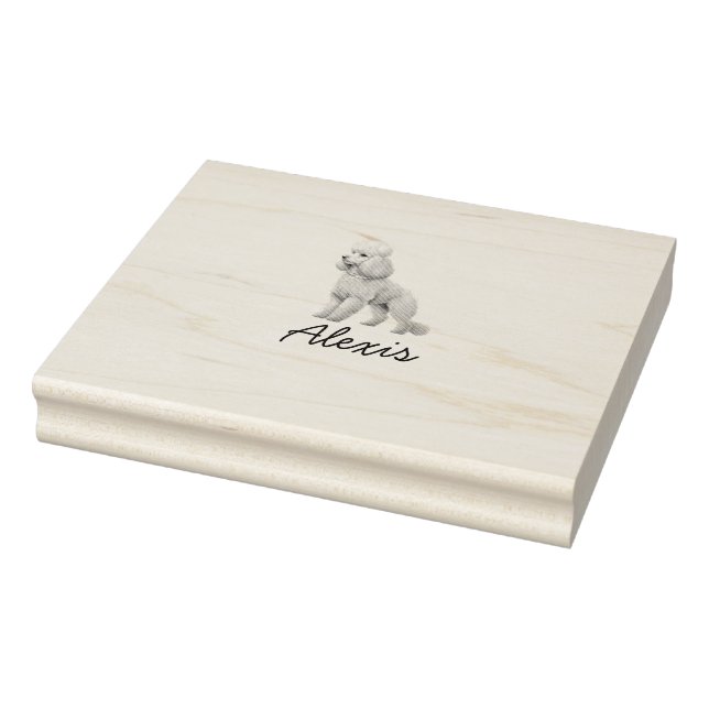 poodle monochrome rubber stamp (Stamp)