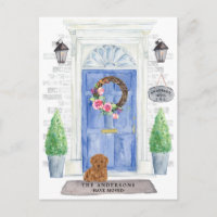 Poodle Moving Announcement Postcard