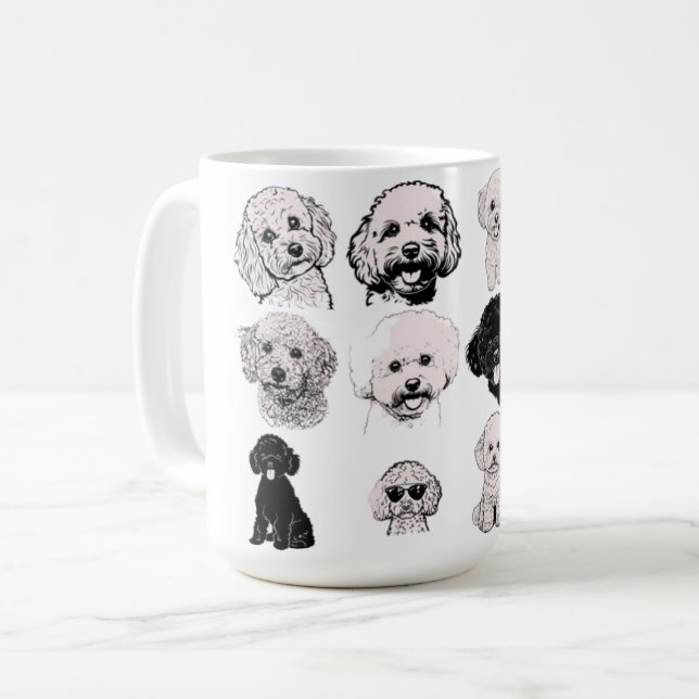 Poodle Mug | Cute Dog Lover Gift | Adorable Canich (Front Left)