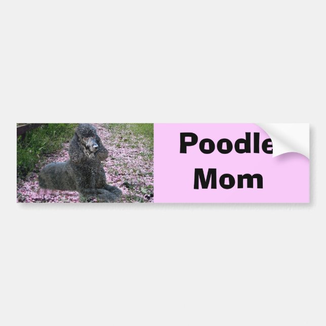 Poodle Mum Bumper Sticker (Front)