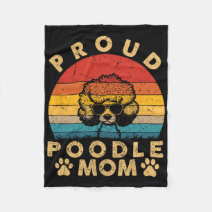 Poodle Mum Gifts I Love My Dog Mum Mama Mothers Da Fleece Blanket