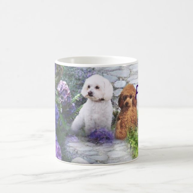 Poodle Mum Hydrangea Mug (Center)