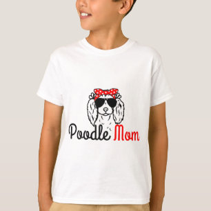 Poodle Mum Vintage Funny Cute Dog Poodle Mama 001 T-Shirt