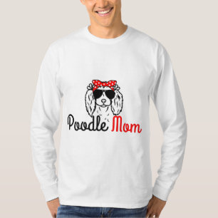 Poodle Mum Vintage Funny Cute Dog Poodle Mama T-Shirt