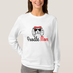 Poodle Mum Vintage Funny Cute Dog Poodle Mama T-Shirt