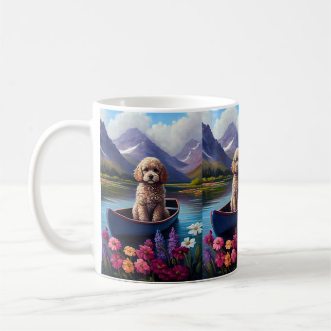 Poodle on a Paddle: A Scenic Adventure Coffee Mug (Left)