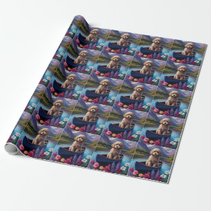 Poodle on a Paddle: A Scenic Adventure Wrapping Paper