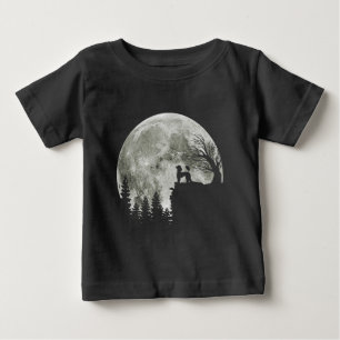 Poodle On Mountain Halloween Gift For Poodle Lover Baby T-Shirt