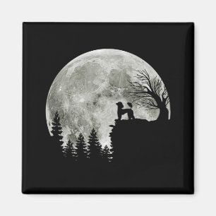 Poodle On Mountain Halloween Gift For Poodle Lover Magnet