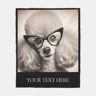Poodle or Custom Picture Photo Collage Fleece Blanket